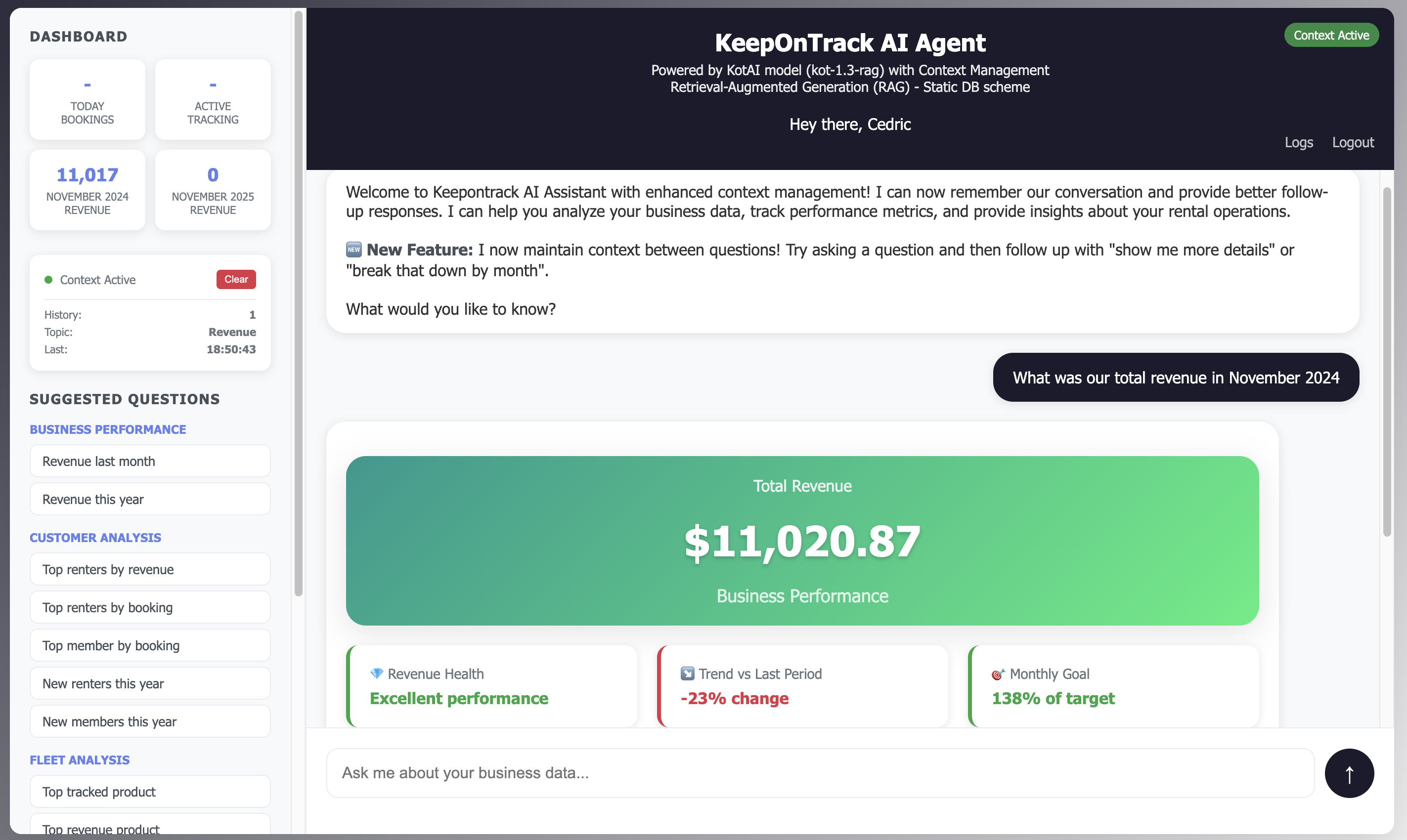 AI Chatbot Assistant in Action